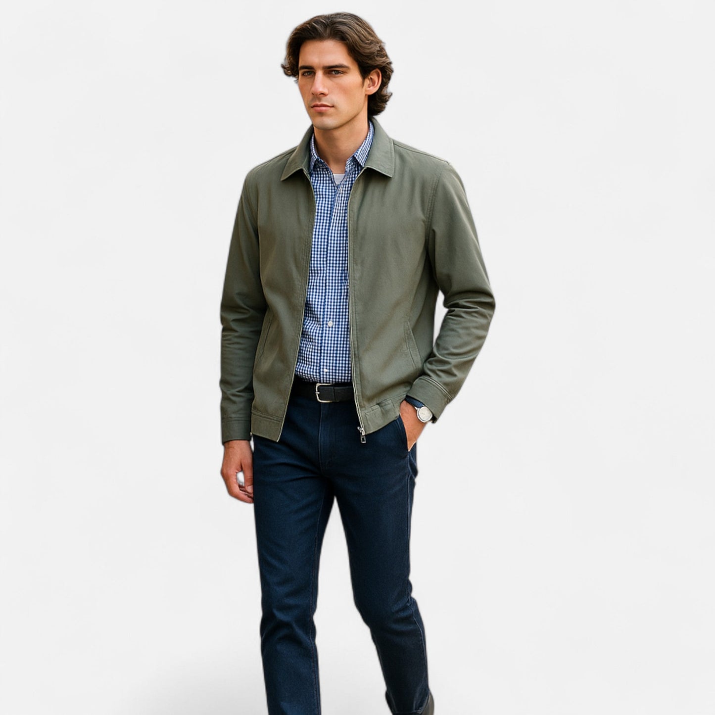 Chaqueta Hombre Business Corte Pulido Primavera