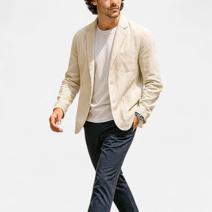 Blazer Hombre Casual Lino Corte Clásico