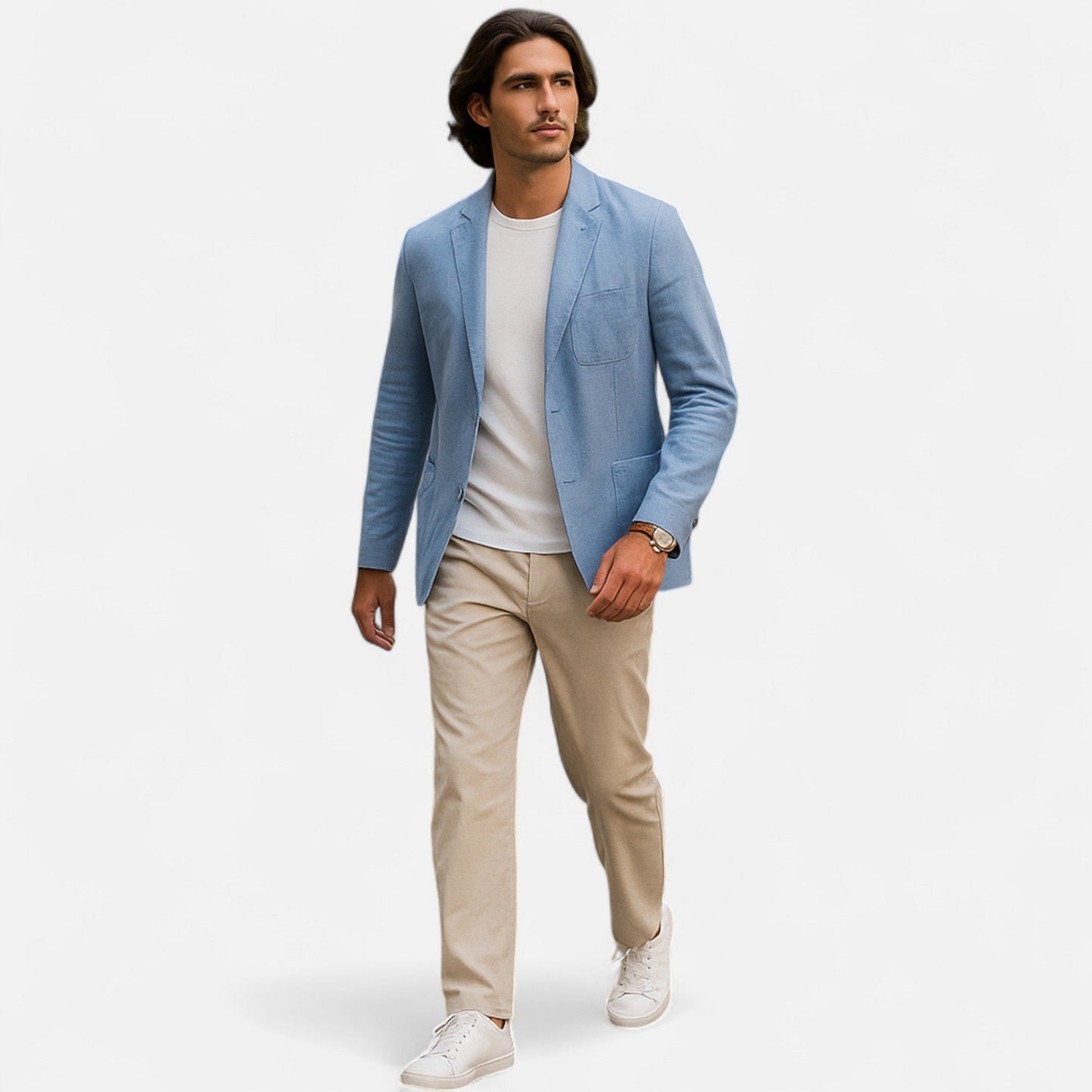 Blazer Hombre Casual Lino Corte Clásico