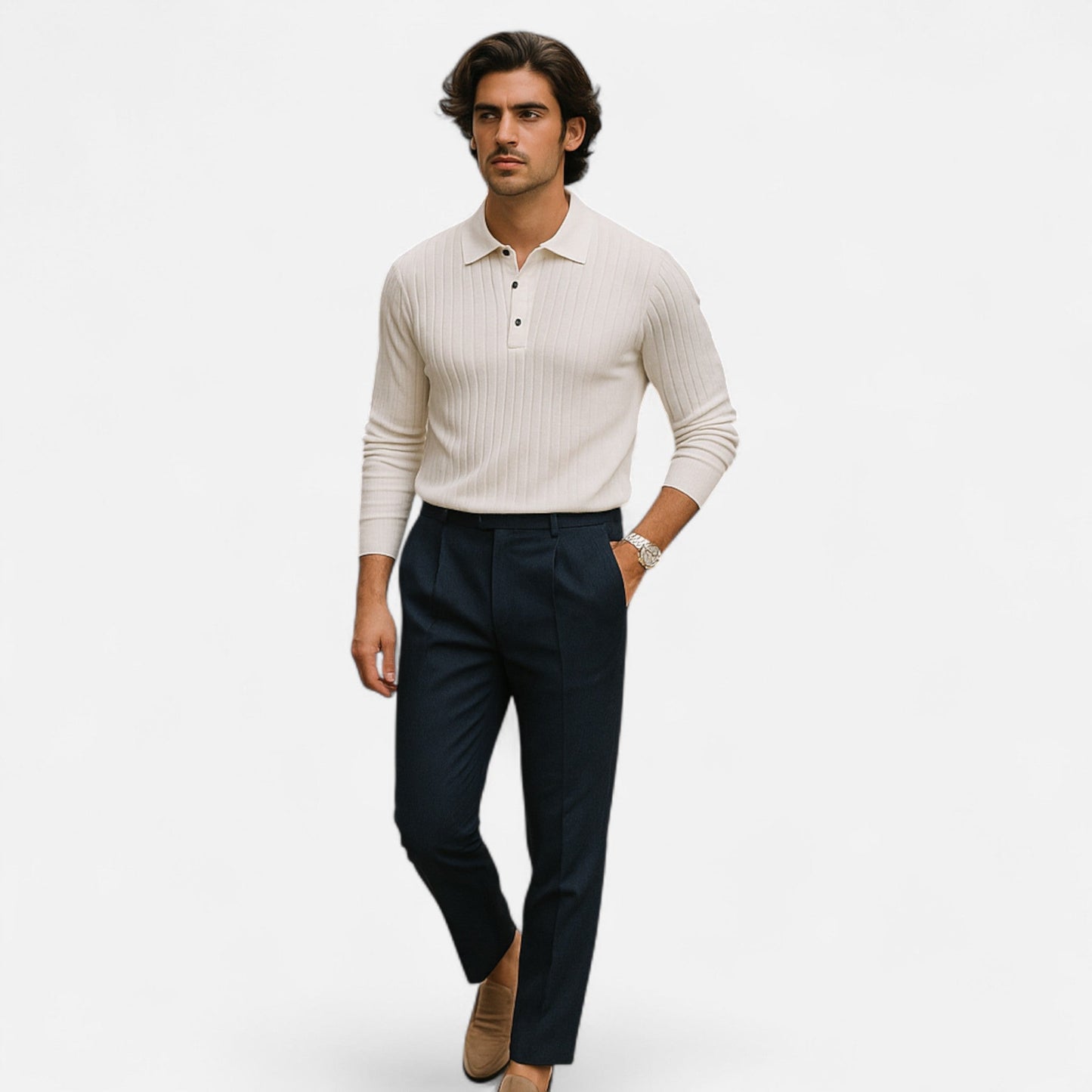 Camisa Polo Hombre Punto Ligero Corte Clasico