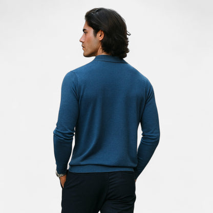 Camisa Polo Hombre Lana Merino Suave Corte Clásico
