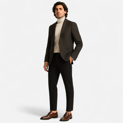 Zapatos Monk Strap Hombre Puntera Perforada Estilo Ashford