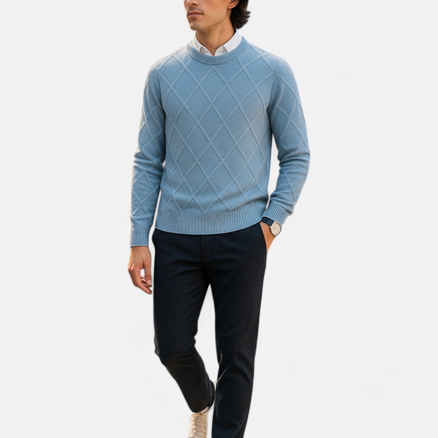 Jersey Hombre de Cachemira Punto Argyle