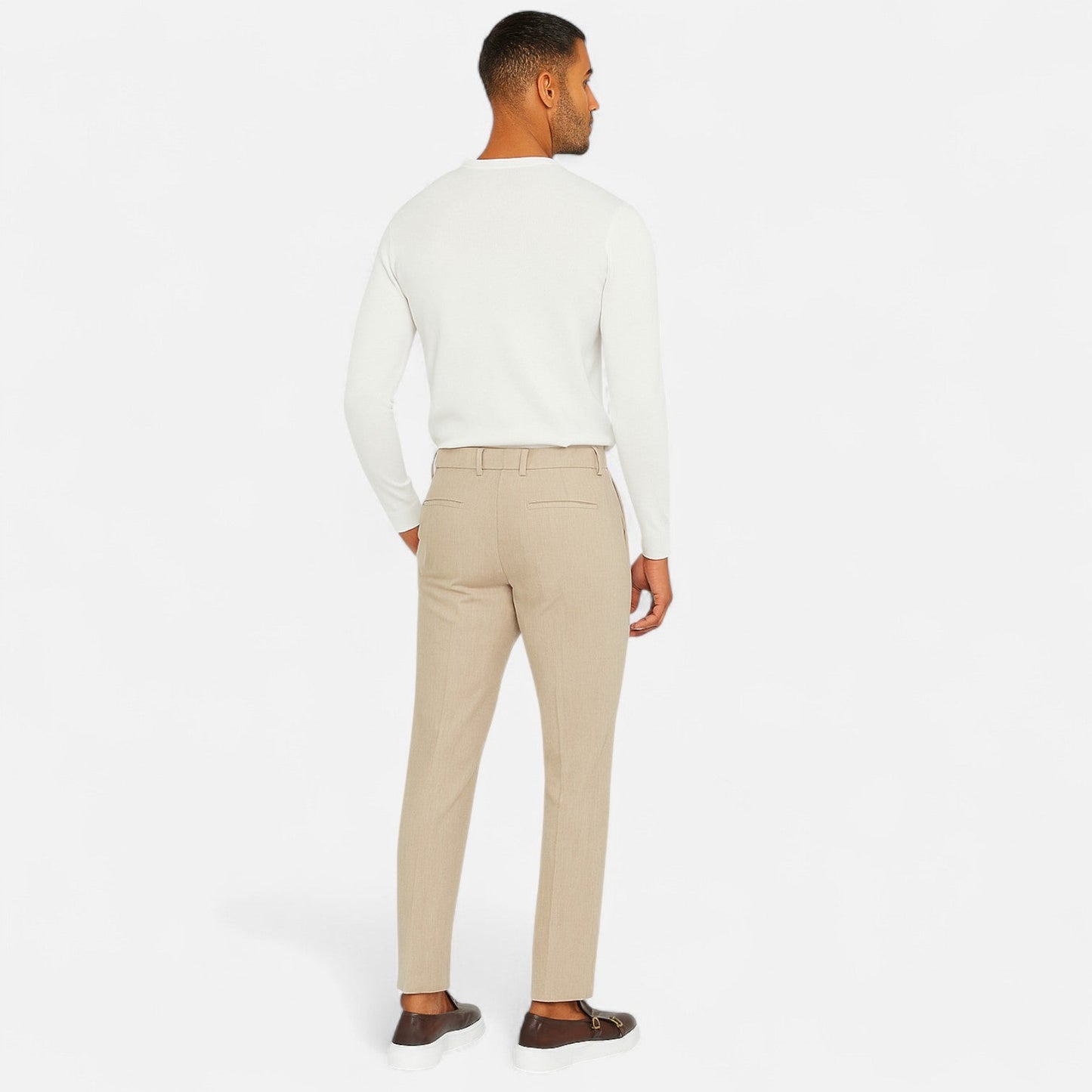 Mocasines Hombre de Piel Doble Hebilla Estilo Monk Strap