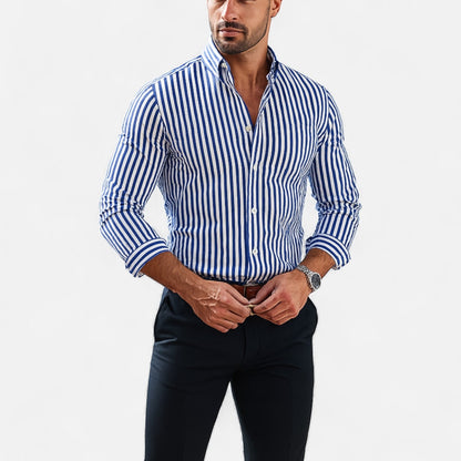 Camisa Hombre Algodón Diseño Clásico Ajuste Refinado