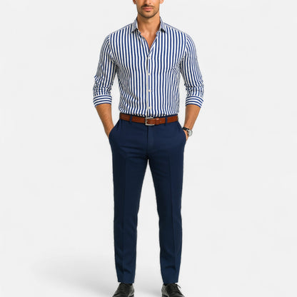 Camisa Hombre Algodón Diseño Clásico Ajuste Refinado