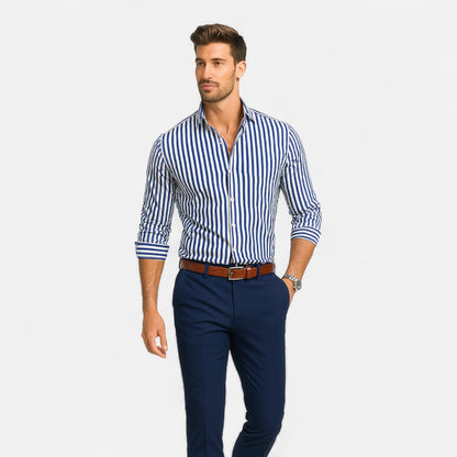 Camisa Hombre Algodón Diseño Clásico Ajuste Refinado