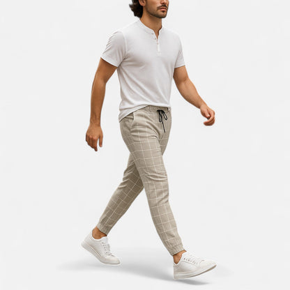 Pantalones Casual Hombre Algodón Comodos Corte Recto