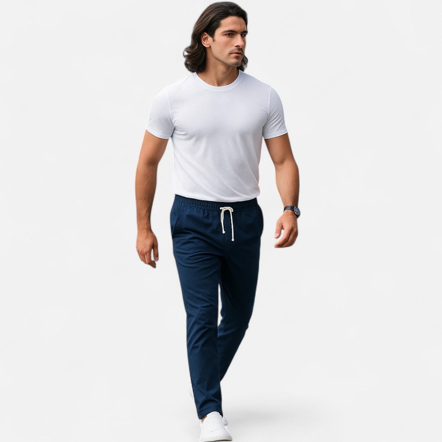 Pantalones Hombre Elastico Confort Ajuste Moderno