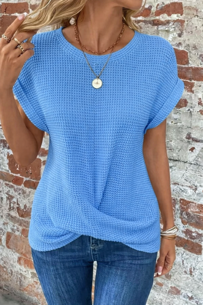 Camiseta Mujer de Punto Casual Estilo Desenfadado