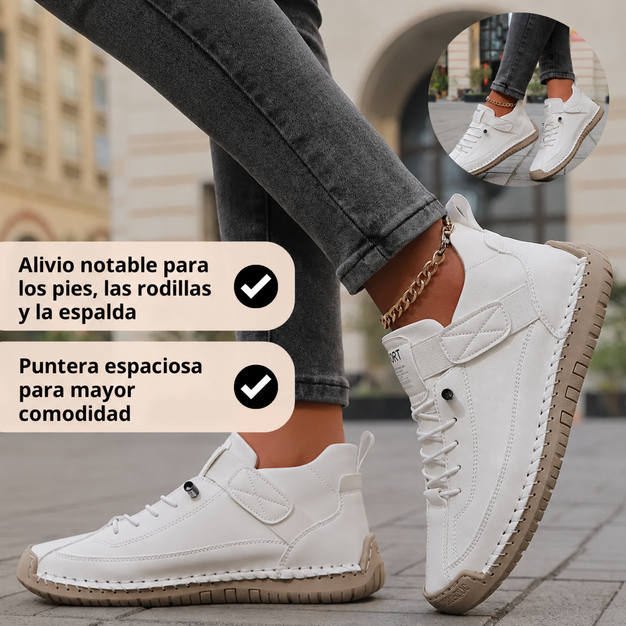 Zapatos ortopédicos mujer cómodos sin dolor