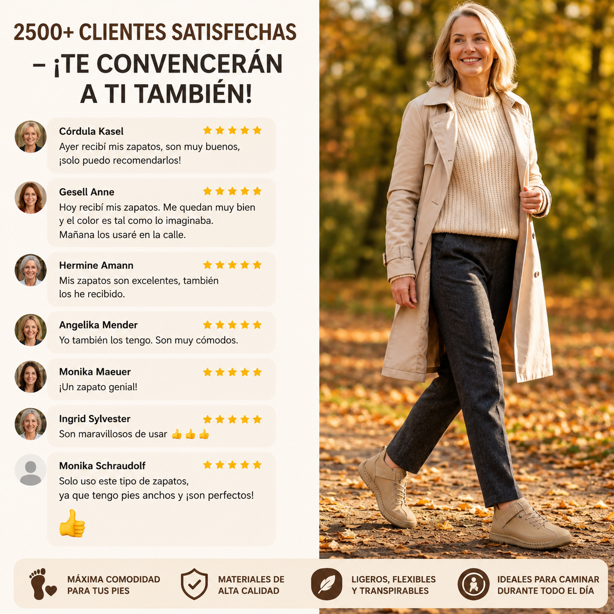 Zapatos ortopédicos mujer cómodos sin dolor