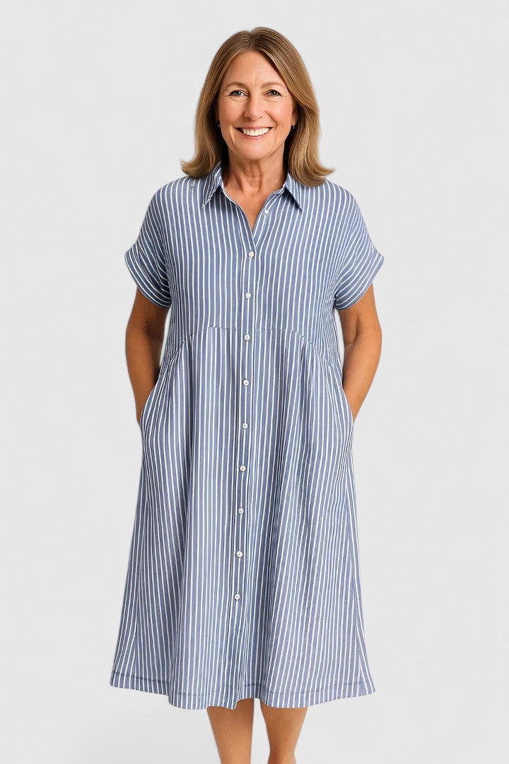 Vestido Camisero Mujer Algodón Ajuste Casual