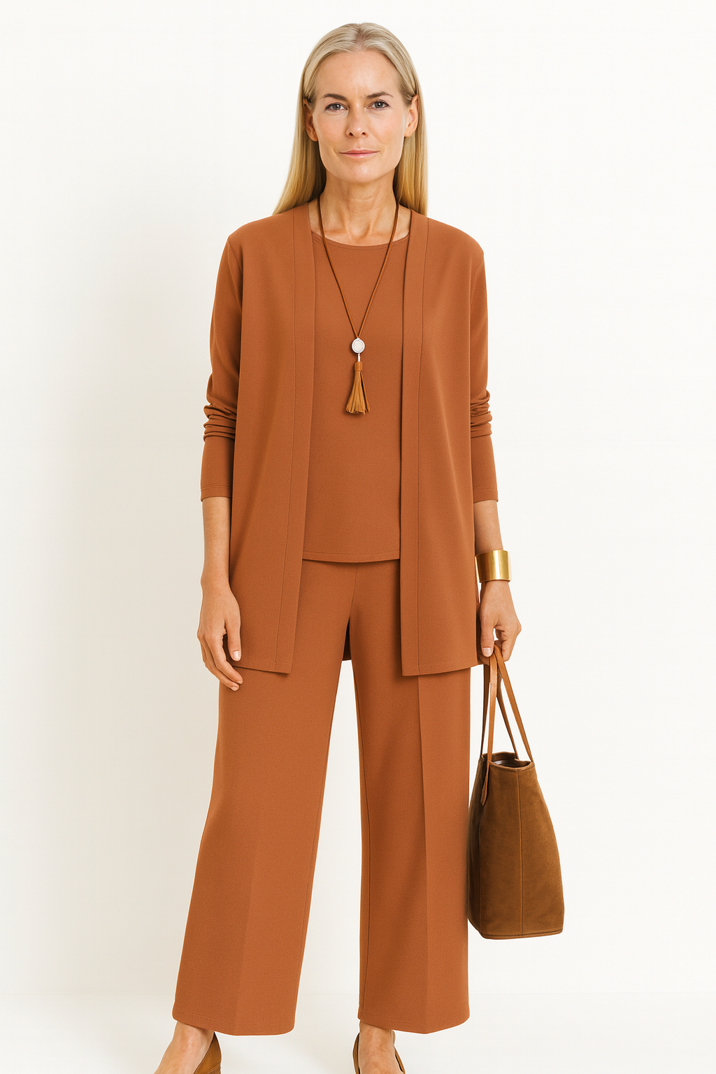 Conjunto Mujer de Pana Elegante Ajuste Clásico