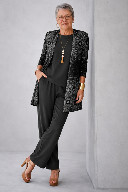 Conjunto Mujer Tres Piezas Comodo Elegante - Mavetta