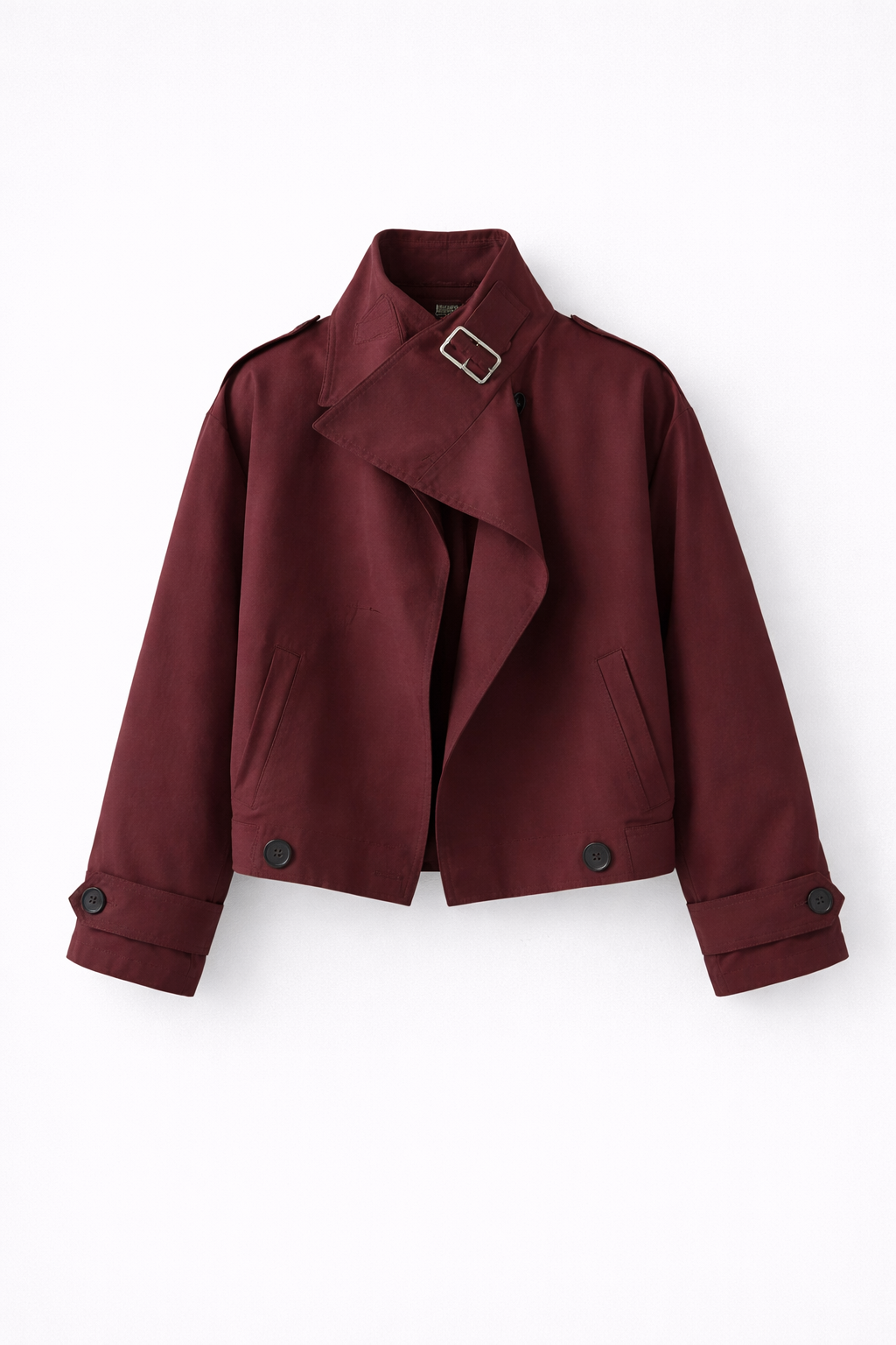 Chaqueta Mujer Utility Corte Holgado Cuello Solapa Botones Frontales