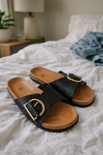 Sandalias mujer con hebilla diseño abierto