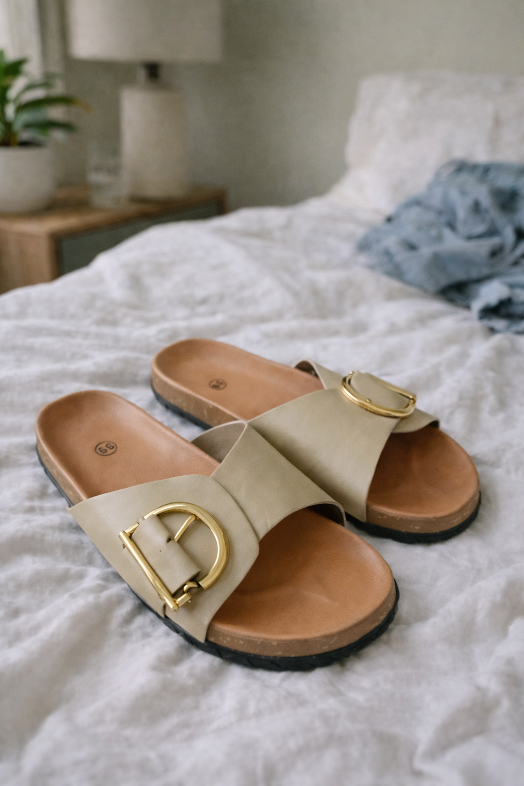 Sandalias mujer con hebilla diseño abierto