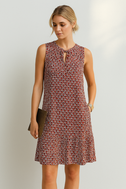 Vestido midi mujer con estampado floral ajuste elegante - Mavetta