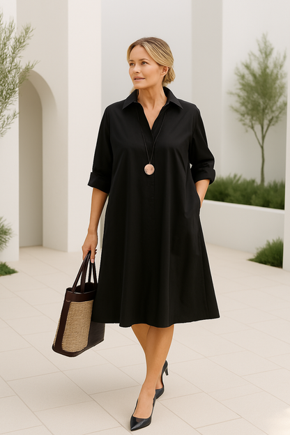 Vestido camisero mujer oversize ajuste holgado