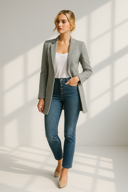 Blazer Mujer Ligera de Poliéster Diseño Abierto - Mavetta