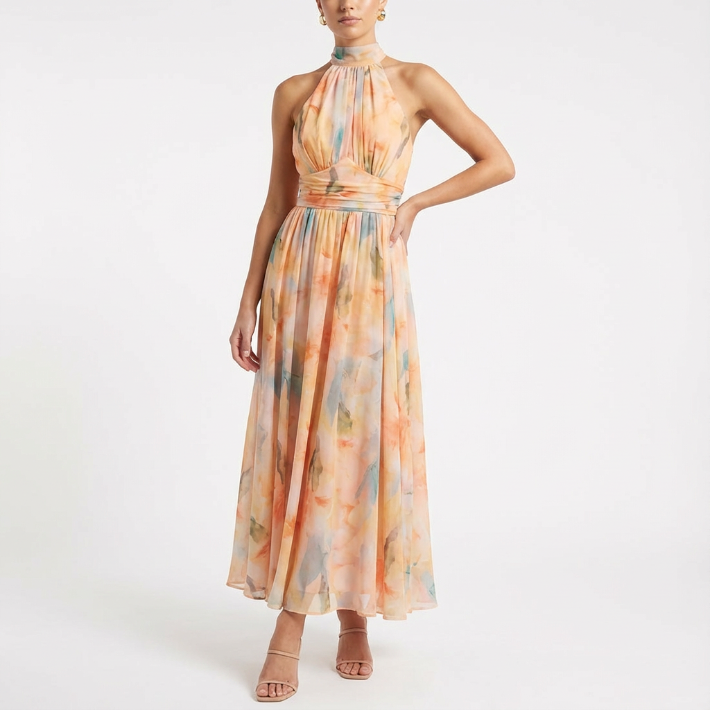 Vestido Maxi Mujer de Corte Halter - Mavetta