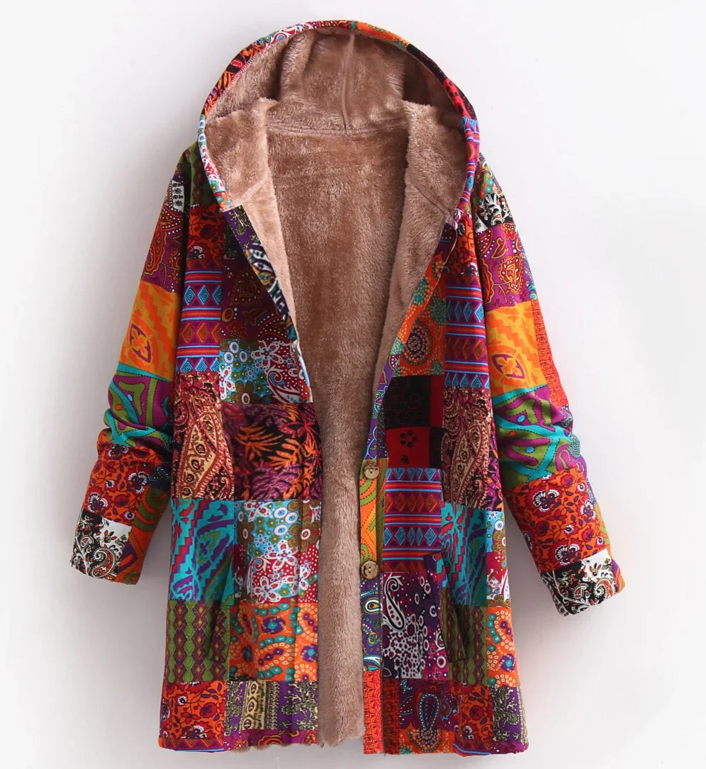 Chaqueta polar mujer con estampado alegre y diseño cómodo