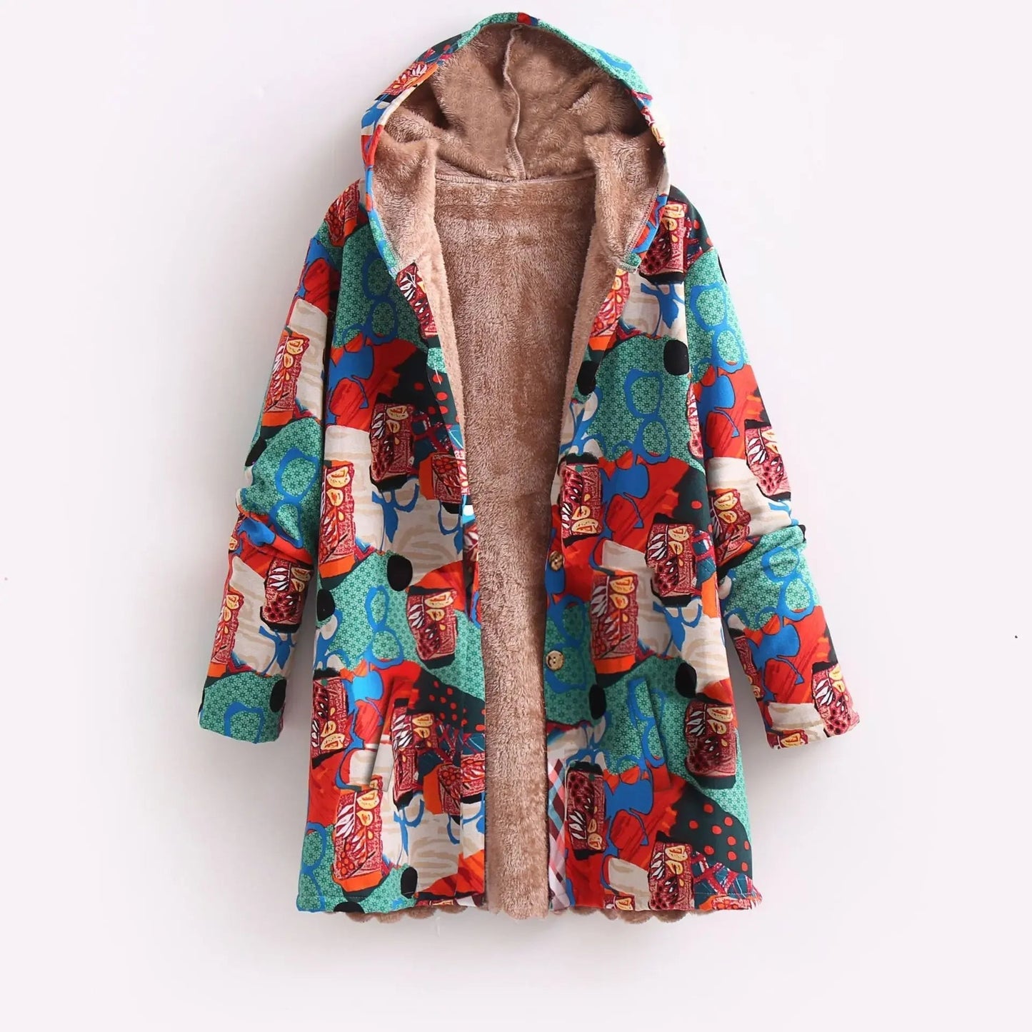 Chaqueta polar mujer con estampado alegre y diseño cómodo