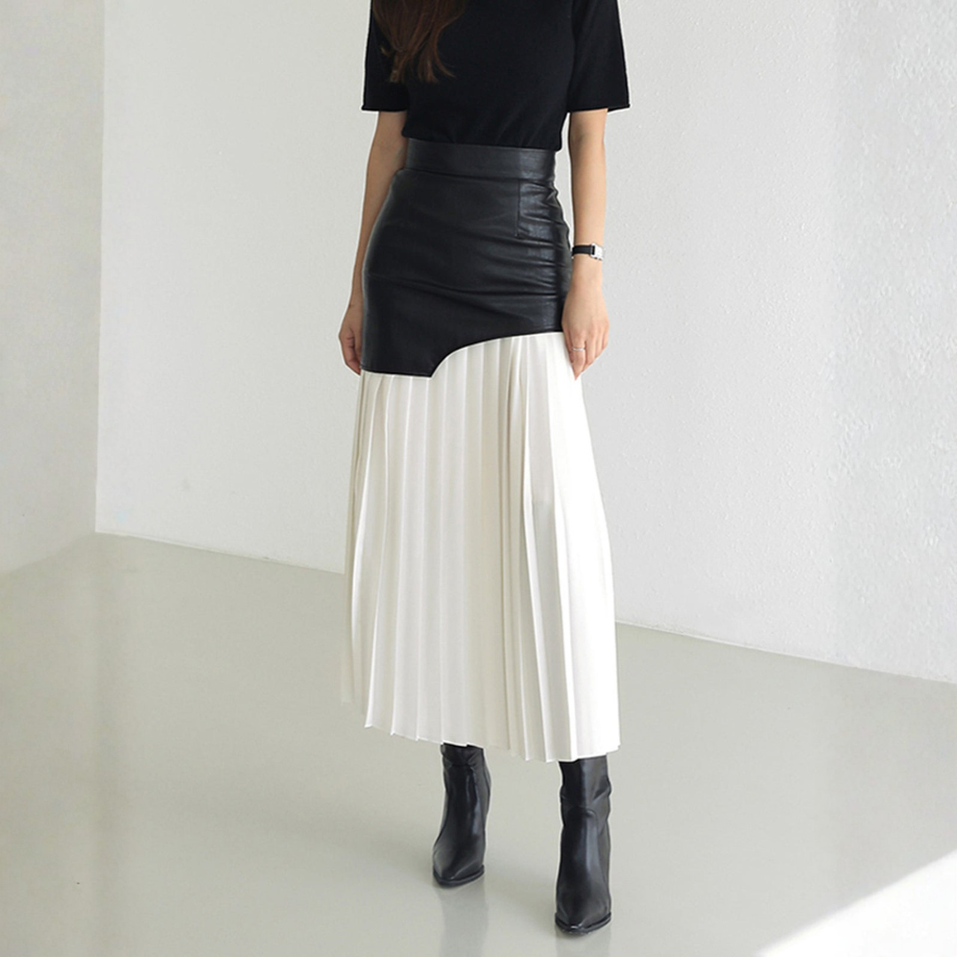 Falda Midi Mujer Asimétrica Tejido Ligero Verano