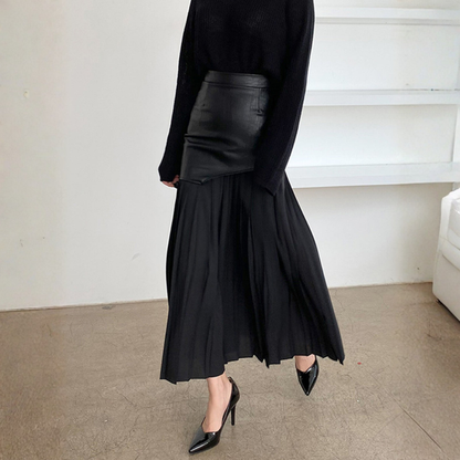 Falda Midi Mujer Asimétrica Tejido Ligero Verano
