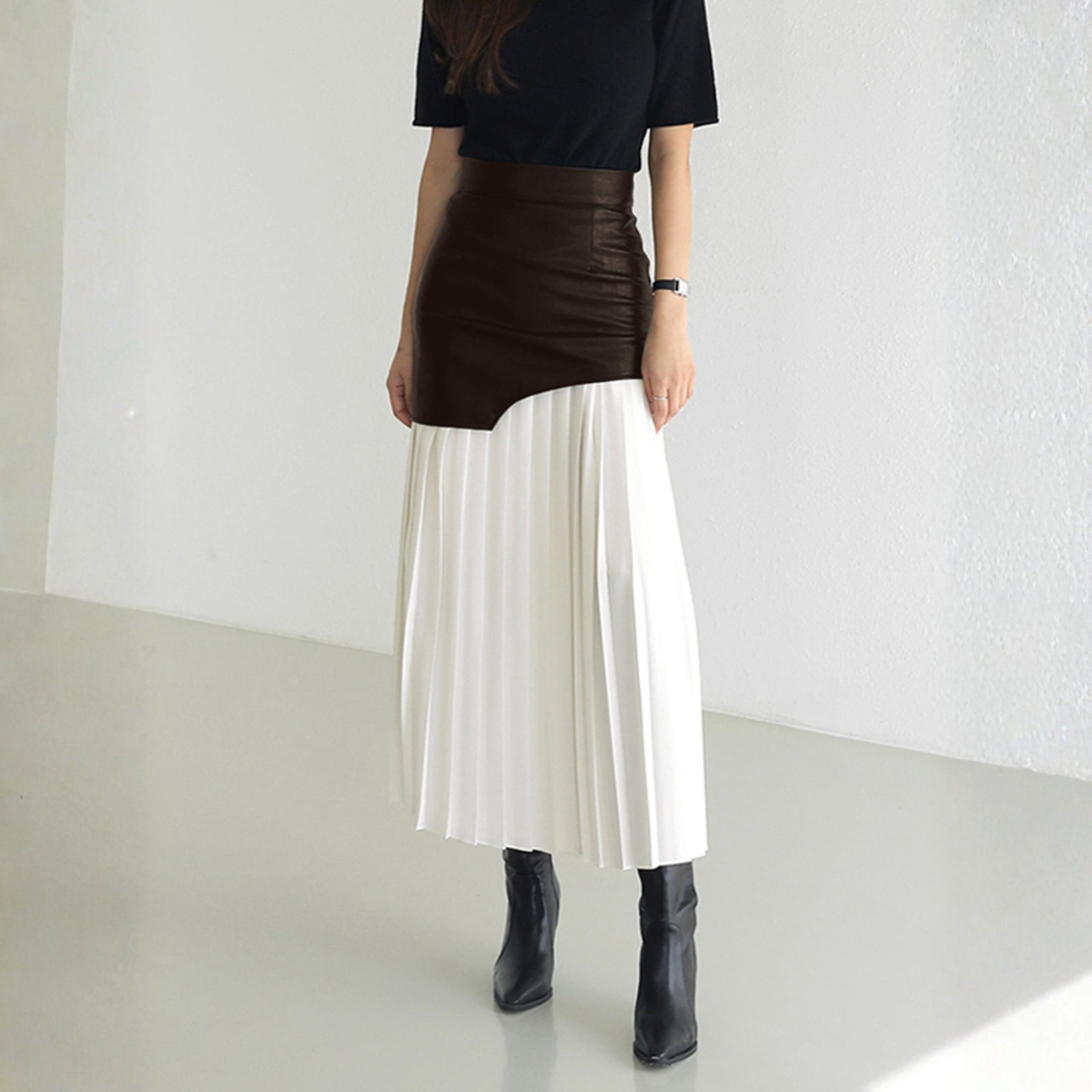 Falda Midi Mujer Asimétrica Tejido Ligero Verano