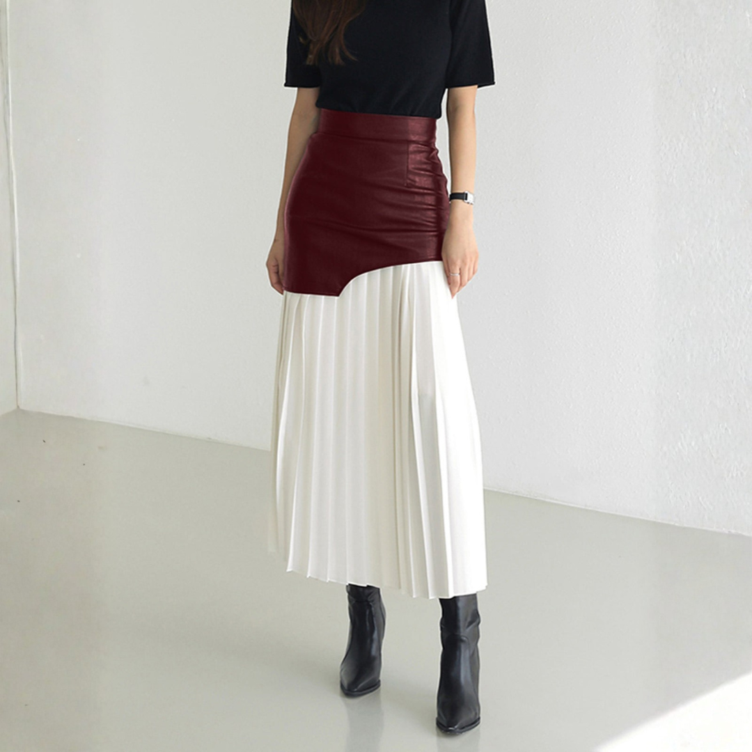 Falda Midi Mujer Asimétrica Tejido Ligero Verano