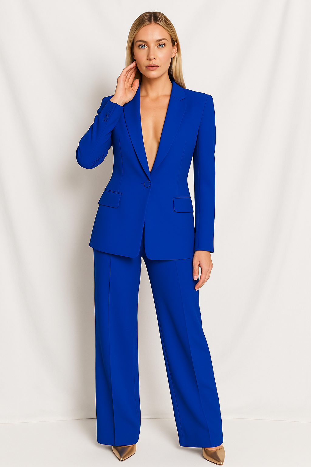 Conjunto Traje Mujer Blazer y Pantalones Corte Ajustado