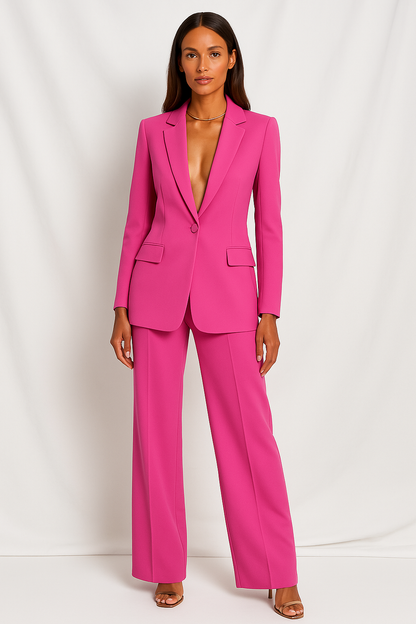 Conjunto Traje Mujer Blazer y Pantalones Corte Ajustado