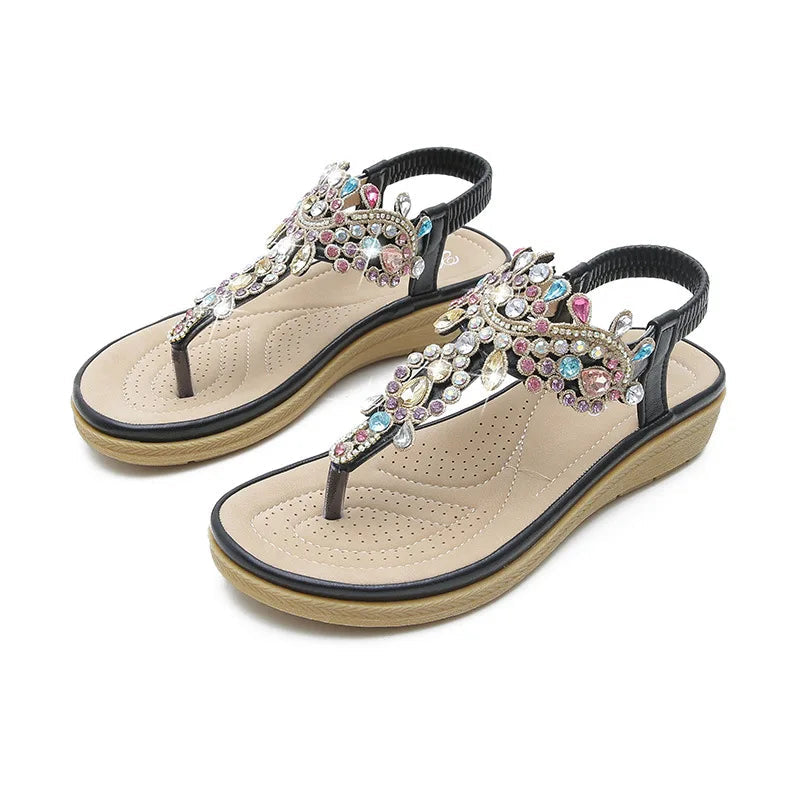 Sandalias Mujer Boho con Joya Diseño Elegante Confortables - Mavetta