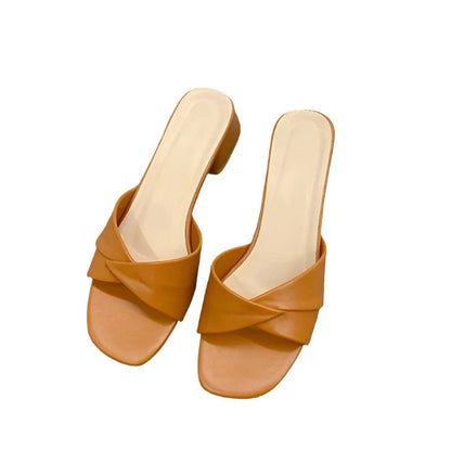 Sandalias Mujer Tacón Corto Verano Elegantes