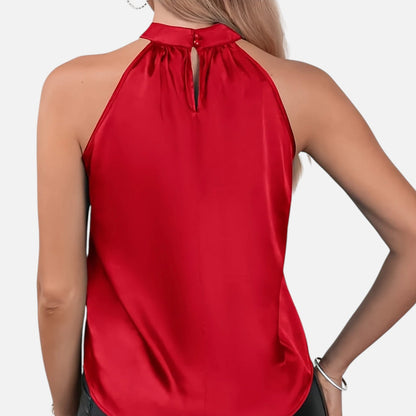 Mujer de Satén Ligero Halter Verano