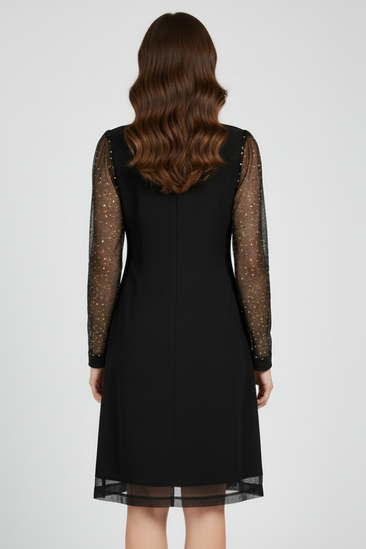 Vestido Cóctel Mujer Lentejuelas Cuello en V