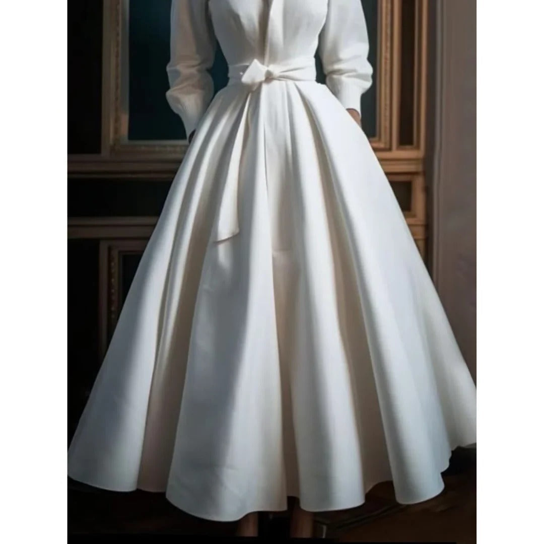 Claudia | Vestido Midi Elegante de Manga Larga para Mujer 2