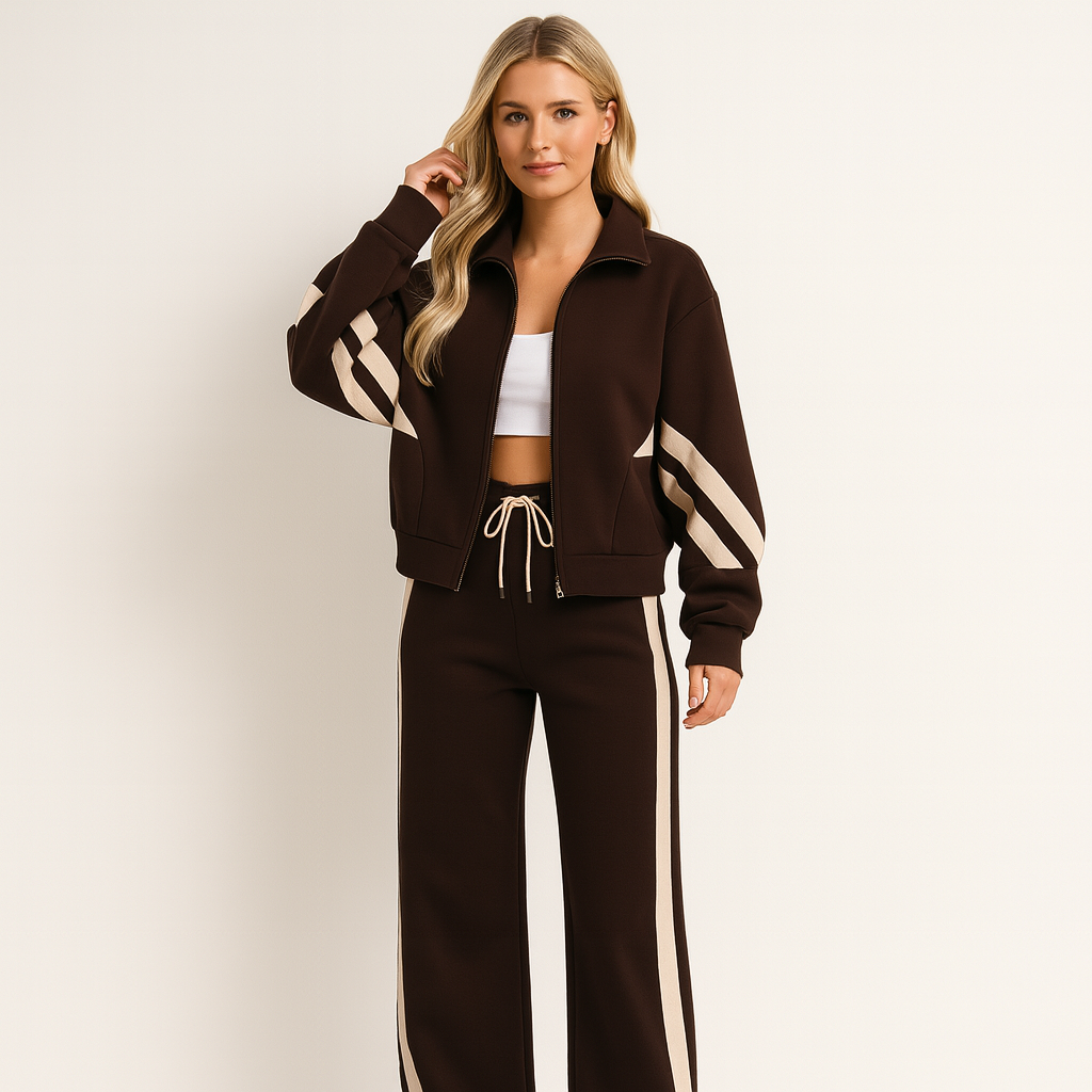 Conjunto chándal mujer de dos piezas chaqueta cremallera pantalón - Mavetta