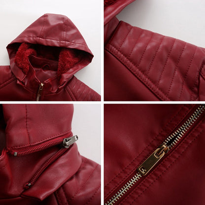 Chaqueta Mujer de Cuero Versátil Corte Ajustado