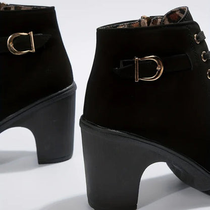 Botines mujer de piel diseño elegante