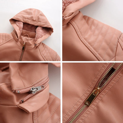 Chaqueta Mujer de Cuero Versátil Corte Ajustado