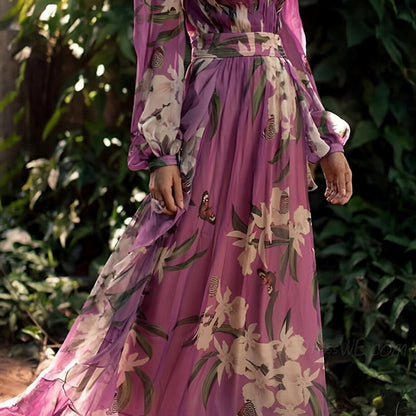 Vestido maxi mujer con escote en V y diseño cómodo