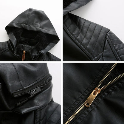 Chaqueta Mujer de Cuero Versátil Corte Ajustado