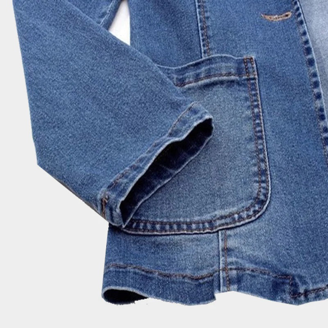 Blazer Mujer de Tela Estructurada Estilo Moderno