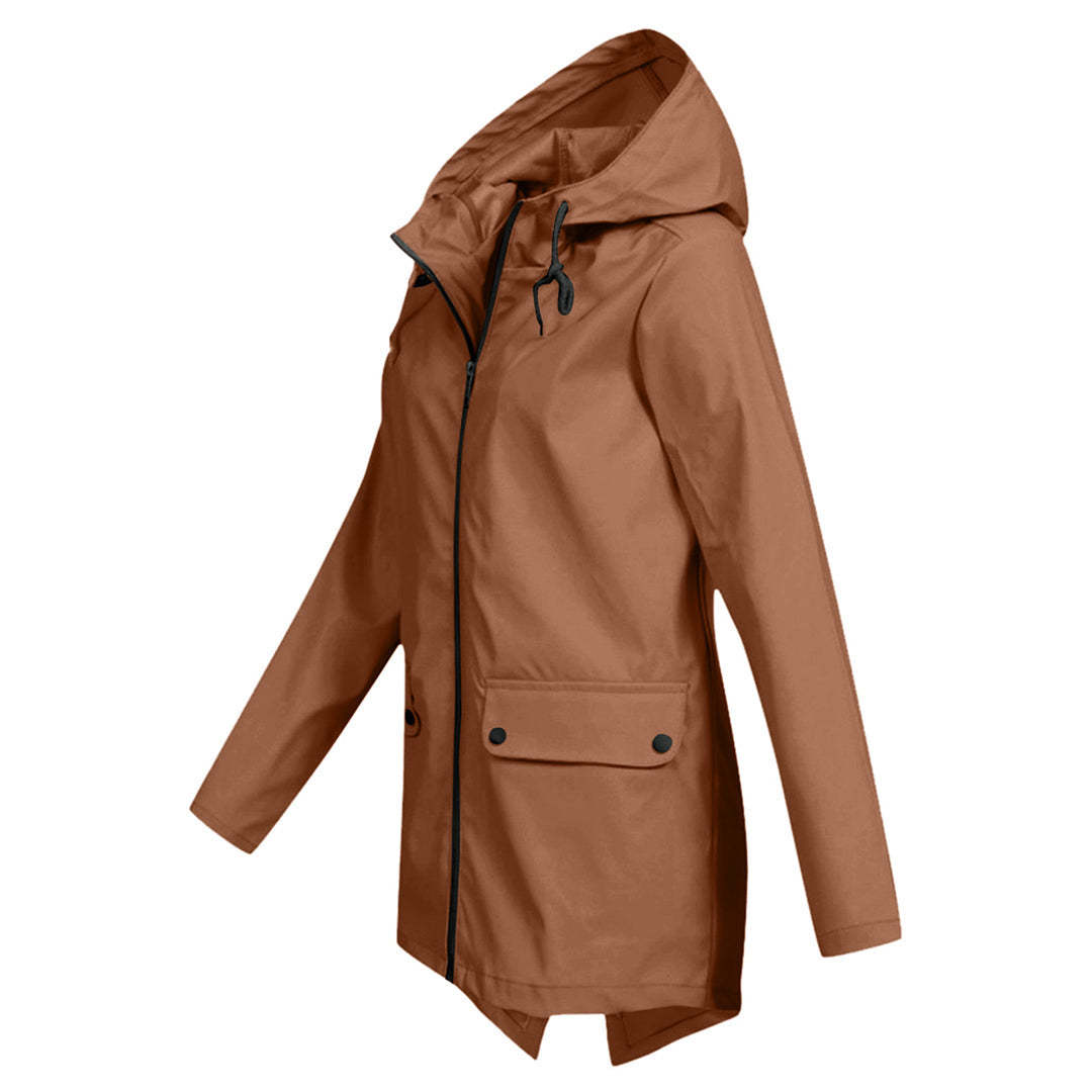 Impermeable Mujer Moderno Ajuste Elegante