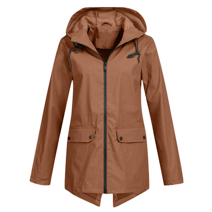 Impermeable Mujer Moderno Ajuste Elegante