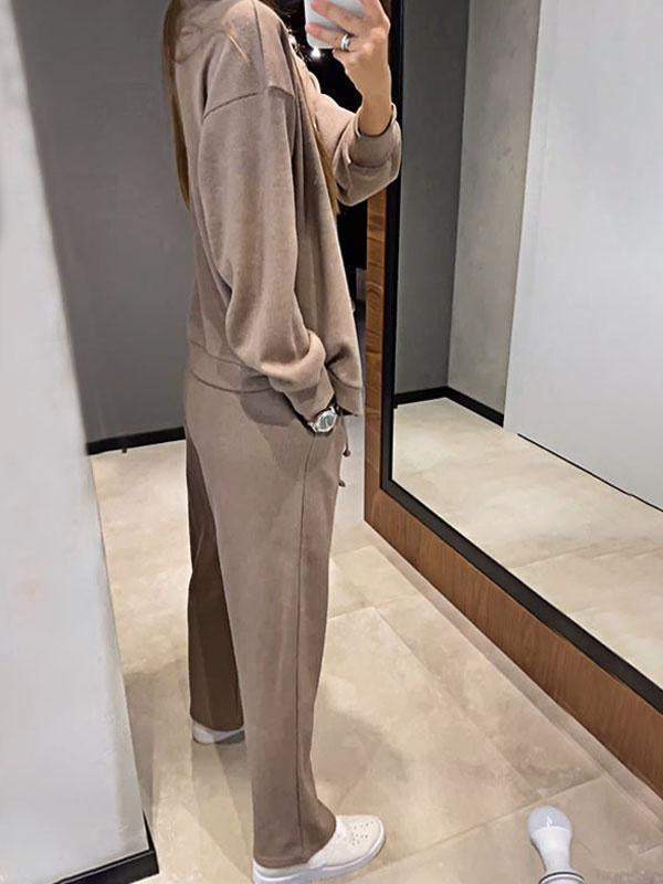 Conjunto Mujer de Punto Ligero Cárdigan y Pantalón Comodo