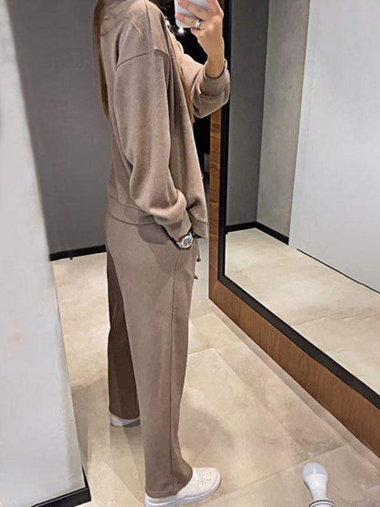 Conjunto Mujer de Punto Ligero Cárdigan y Pantalón Comodo